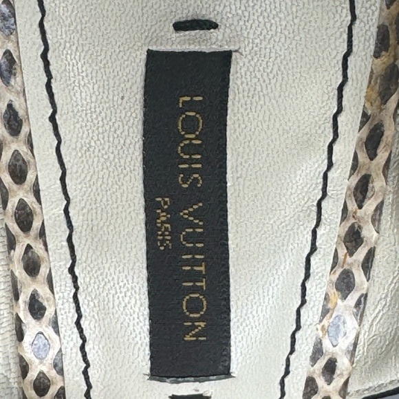 Louis Vuitton Brown Snakeskin Platform Wedges Sz 39 - Picture 5 of 7